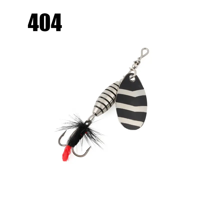 W.P.E 1pcs Spinner Lure 3.7g/5.3g/8.2g/10.5g Bait Metal Brass Spoon Hard Lure Feather Treble Hook Fake Lure Fishing Tackle Pesca - Image 14