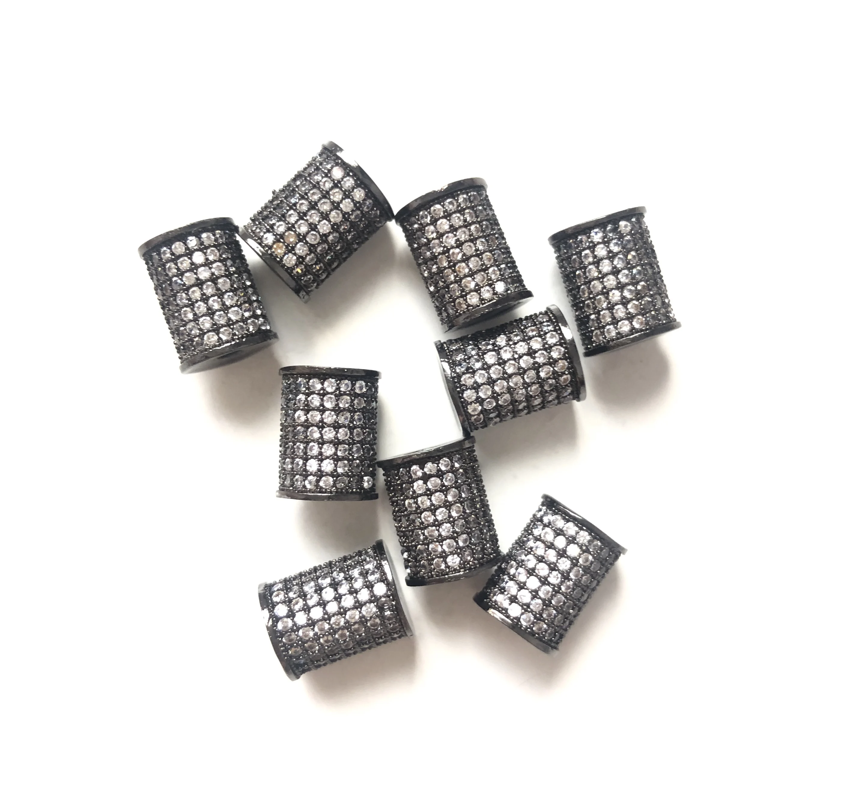 10pcs/lot 10mm Cylinder Wheels Spacers Beads for Women Bracelet Girl Necklace Making Copper Jewelry Accessory Findings Wholesale