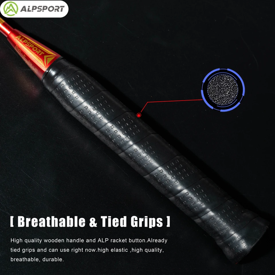 美品❣️ALP SPORT バドミントンラケット 最上級モデル ALP NF-1000Z 2本セット 黄色いバドミントンラケット 3U 超軽量