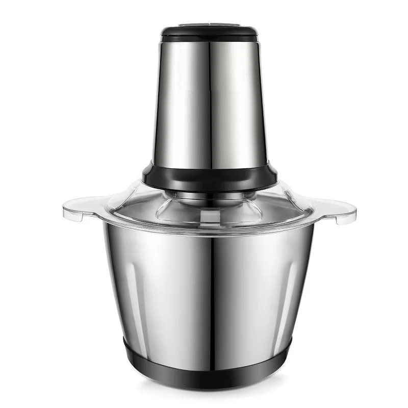 

Stainless Steel 2L Meat Grinder Household Vegetable Meat Grinding Machine Multi-function Automatic Food Processor 220V