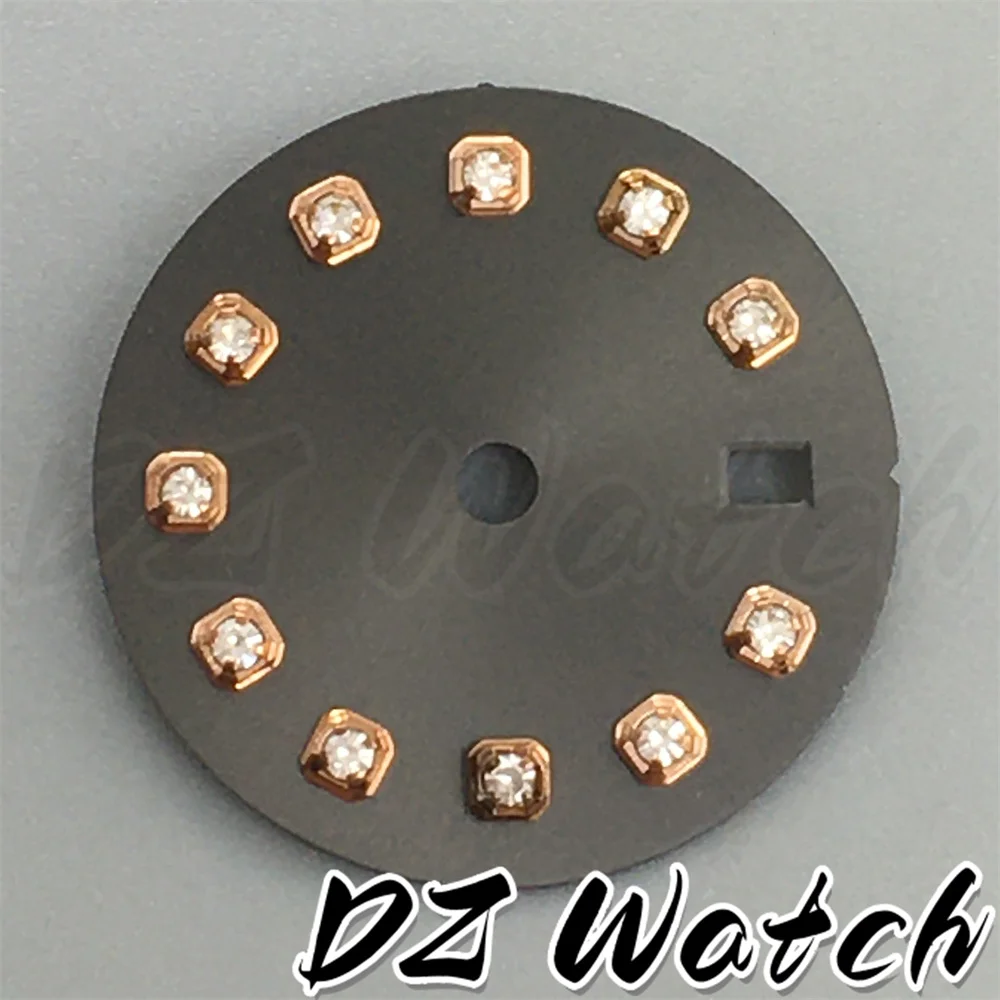Stunning 20.5mm Multicolor Sunburst Watch Dial with Diamond Markers and Date Window