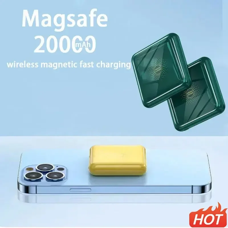 

Mini Magsafe Power Bank 50000mAh Compact Portable Mobile Phone External Power Supply Wireless Fast Charging Magnetic Power Bank