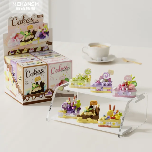 Mini Building Block Food Construction Set Bricks Toys for Children 8 Year Micro Bricks for Adults Birthday Gifts Cake Decoration 4