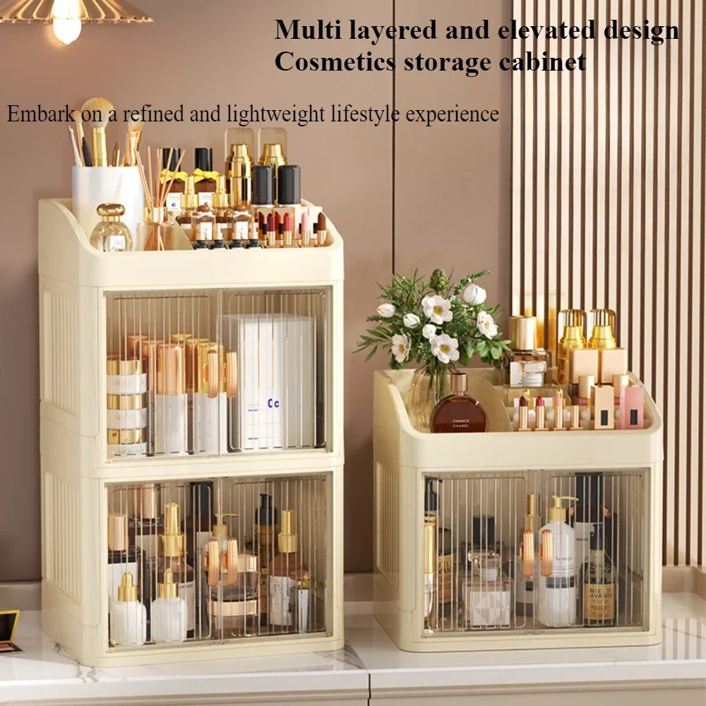 Storage Box Self Adhesive Storage Box Transparent Storage Box Lockable Storage Box Foldable Storage Box Bedroom Simple Organizer Boxes MultiLayer Stationery Storage Rack Cosmetics and Skincare Product Organizer