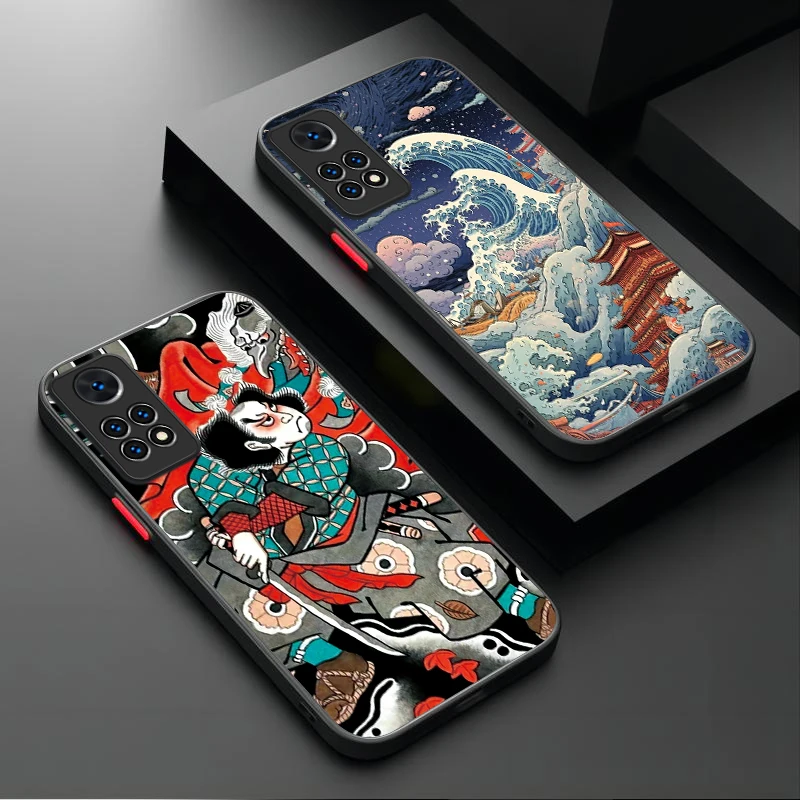 Ukiyo-e Samurai Sea Wave Design Phone Case