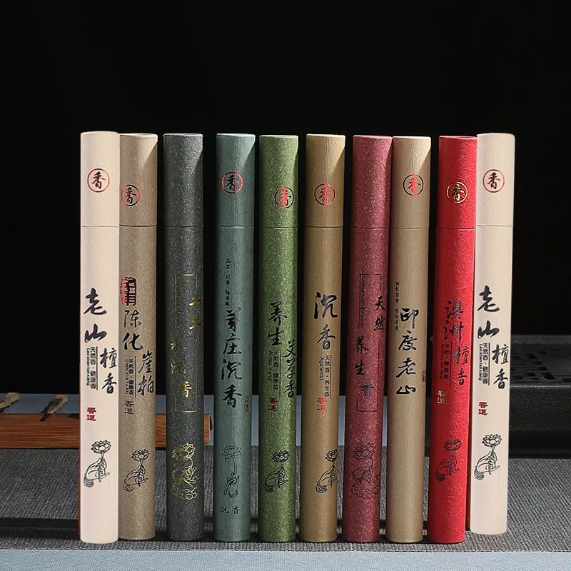 

40Pcs Natural Sandalwood Incense Sticks Home Incense Stick Aroma Blessing Ceremony Pray Buddha Incense Lavender Green Tea Rose