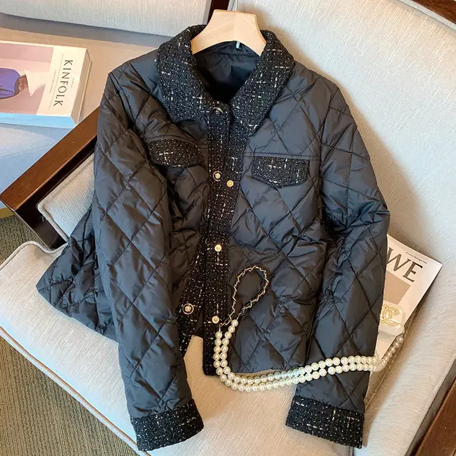 French Vintage Charm Black Parka