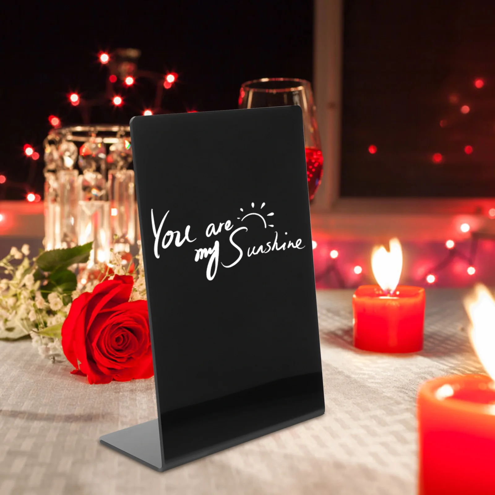 Table Top Chalk Easel Mini Blackboard Signs Hand Drawn Small Desktop Whiteboard