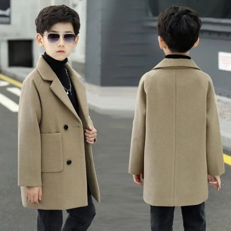 KidsWinterFashionCoatsBoysGirlDoublebreastedBabyBoyTrench