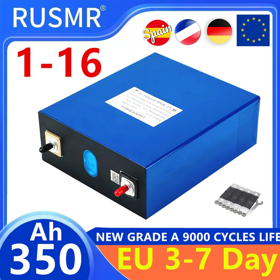 새로운 9000 사이클 충전식 배터리, Lifepo4 배터리, DIY 12V 24V 48V, RV EV 보트 골프 카트, 요트 밴 셀 팩, 350AH, 3.2V 새로운 9000 사이클 충전식 배터리, Lifepo4 배터리, DIY 12V 24V 48V, RV EV 보트 골프 카트, 요트 밴 셀 팩, 350AH, 3.2V