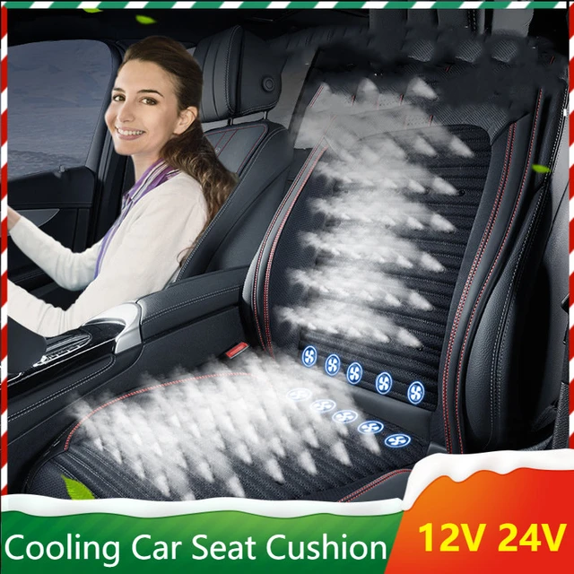 2023 neue Art von Universal Auto Belüftung Kissen Massage Auto Kühlung Sitz  Air Fan Massage Klimaanlage Kissen 12V 24V - AliExpress