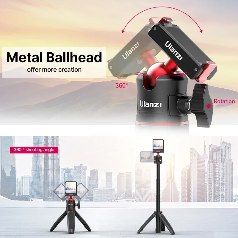 DJI OSMO MOBILE 6 スマホ用三脚・自撮り棒【アネーロ】 Ulanzi-MT-50 Dji Osmoアクション用磁気三脚、調整可能な水中自