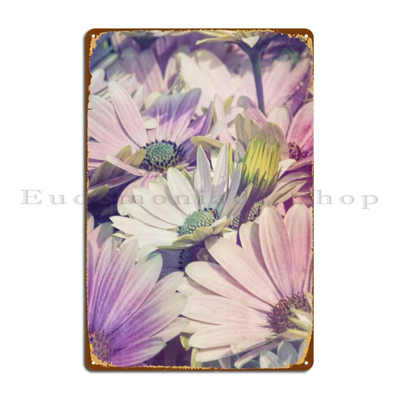 

Daisies In The Garden Metal Plaque Painting Kitchen Cinema Character Wall Mural Tin Sign Poster