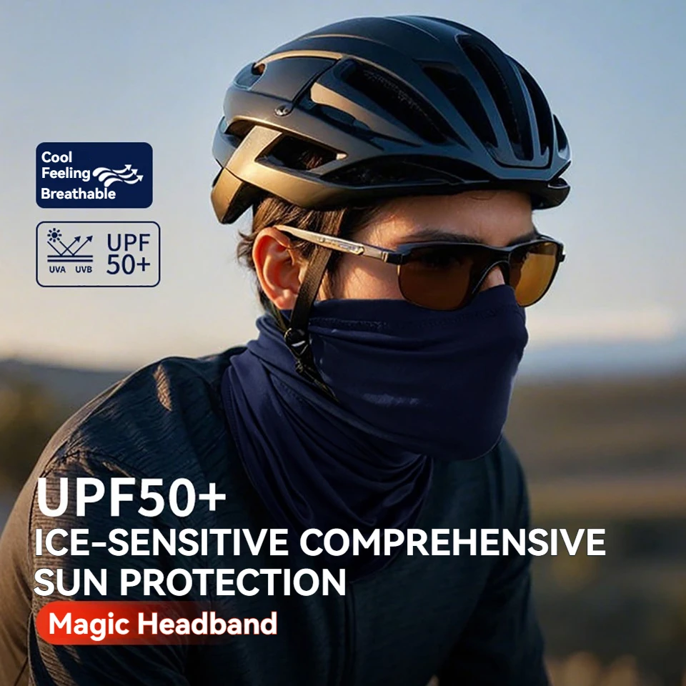 GTUBIKE Mountaineering Scarf Mask Ice Silk Sun Protection Back Neck High Elasticity Light And Thin Quick-drying Mask Men Women
