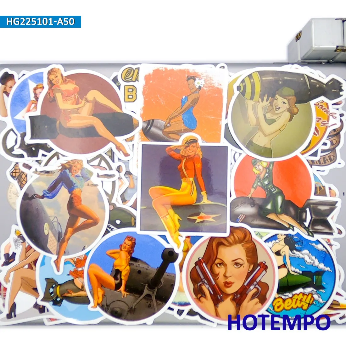 Vintage Glamour Girl Sticker Pack - Nostalgic Art