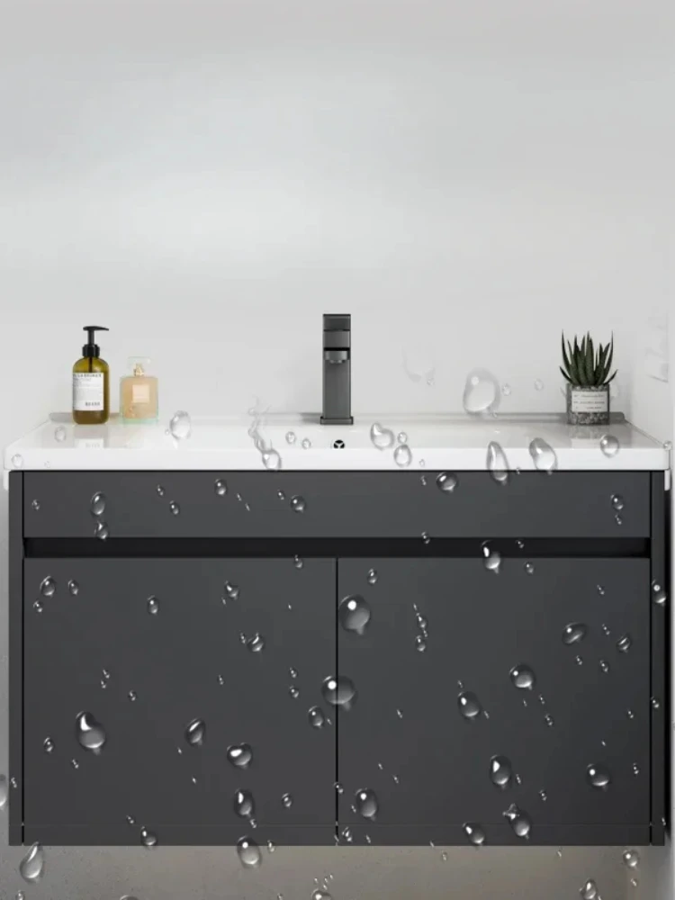 Luxury Bathroom Cabinet Closed Storage Toilet Washbasin Sink Furniture Filing Cabinets Narrow Sinks Mdf Bathroom Multifunction