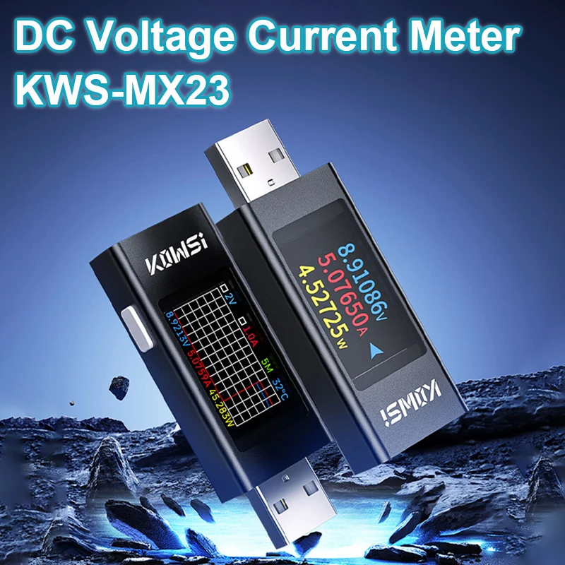 KWS-MX23 USB Voltage Current Meters Charger/Battery Capacity Tester USB Tester Current Voltage Digital Monitor DC 4-30V 0-6.5A