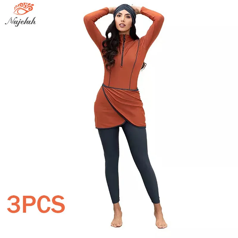 Burkini Muslim Swimwear 2022 Burkini Femme With Hijab Long Musulmane Modest  Muslim Clothing Muslim Swimming Suit For Women - AliExpress