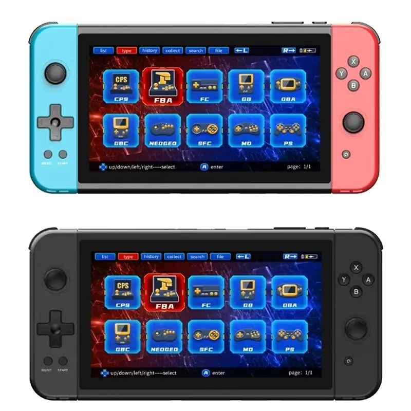 

2023 New POWKIDDY X70 Original 7 Inch HD Handheld Portable Console Simulators Built-in 3500 Games Console 3D Rocker Retro Game