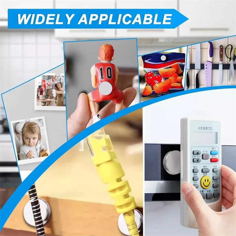 Versatile Circular Magnets for Kitchen Organization - Multiple Sizes Available