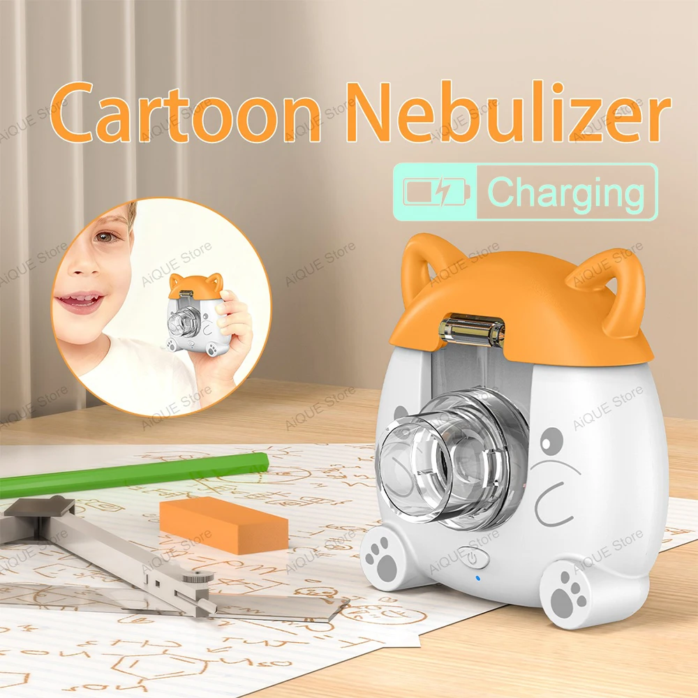 JUSTLANG Акумуляторний небулайзер Портативний мінімальний безшумний ручний інгалятор Ультразвуковий інгалятор Сітчастий розпилювач Дитячий дорослий Кашель Астма