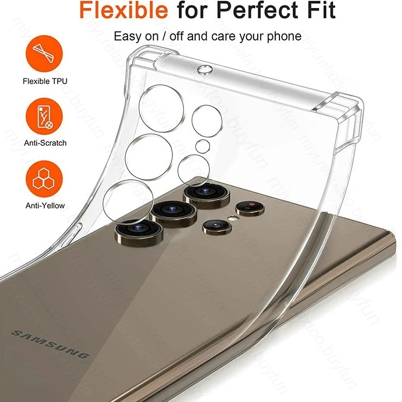 Ultra Shockproof Transparent Silicone Case – Crystal Clear, Ultra-Thin Back Cover
