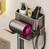 new Hair Dryer Holder Wall Dryer Cradle Straightener Stand Hairdryer Organizer Storage Box Toilet Blower Holder Bathroom Shelves 1