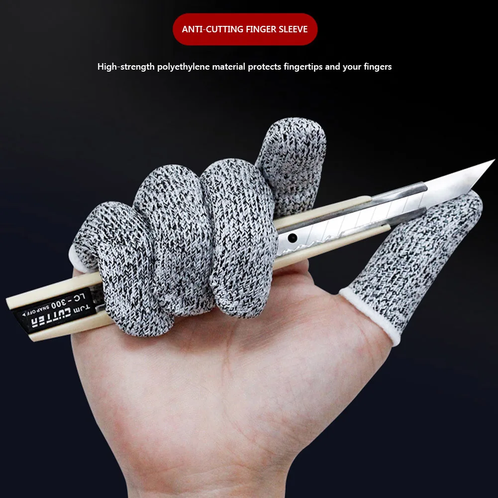 10pcs Finger Protector Sleeve Reusable Finger Protection Cots Comfortable Thumb Gloves Wear-resistant for Handicrafts Sculpture