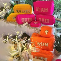 Fast Ship S M L XL Size Multi Colors Women Nylon Zipper Pouch Travel Organizer for Girls Gift Cosmetic Toiletry Bag Make Up Bag 1