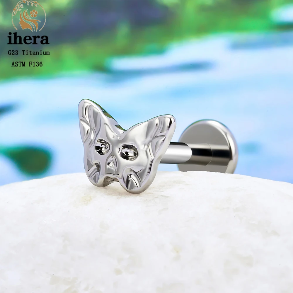 ASTM F136 G23 티타늄 스네이크 페이셜 피처스 라브렛 립 스터드 내부 나사형 트라거스 연골 헬릭스 귀 스터드 피어싱 쥬얼리