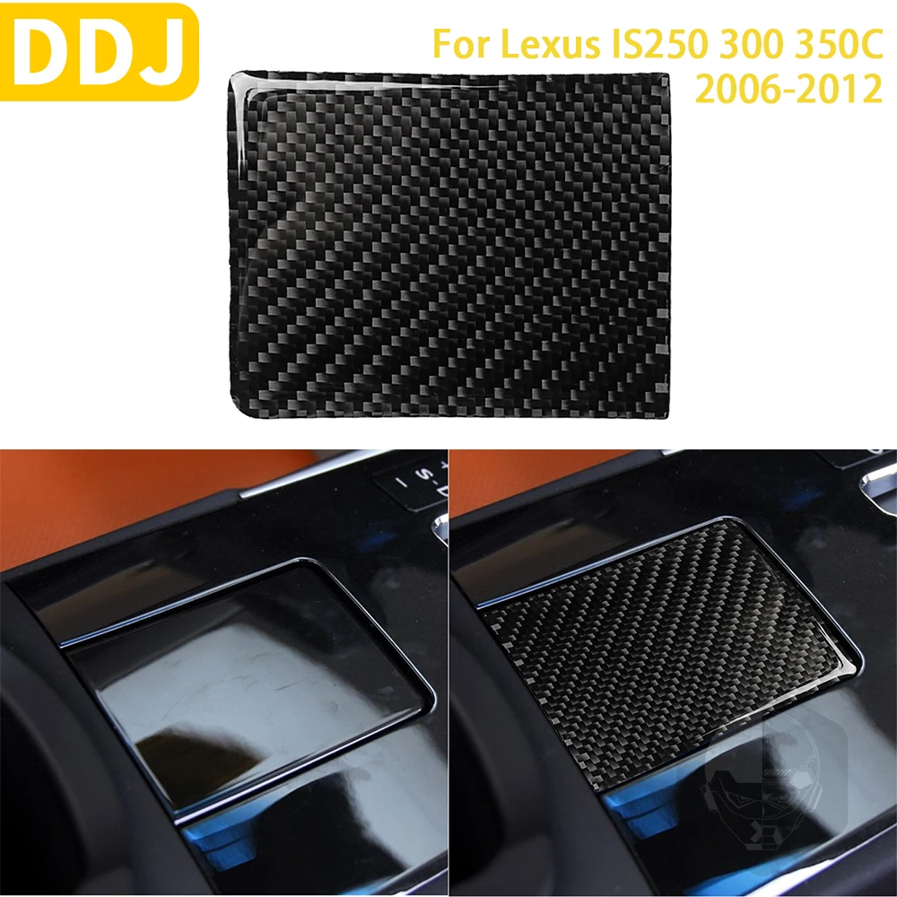 

For Lexus IS250 300 350C 2006-2012 Accessories Car Carbon Fiber Interior Cup Holder Panel Trim Stickers Decoration