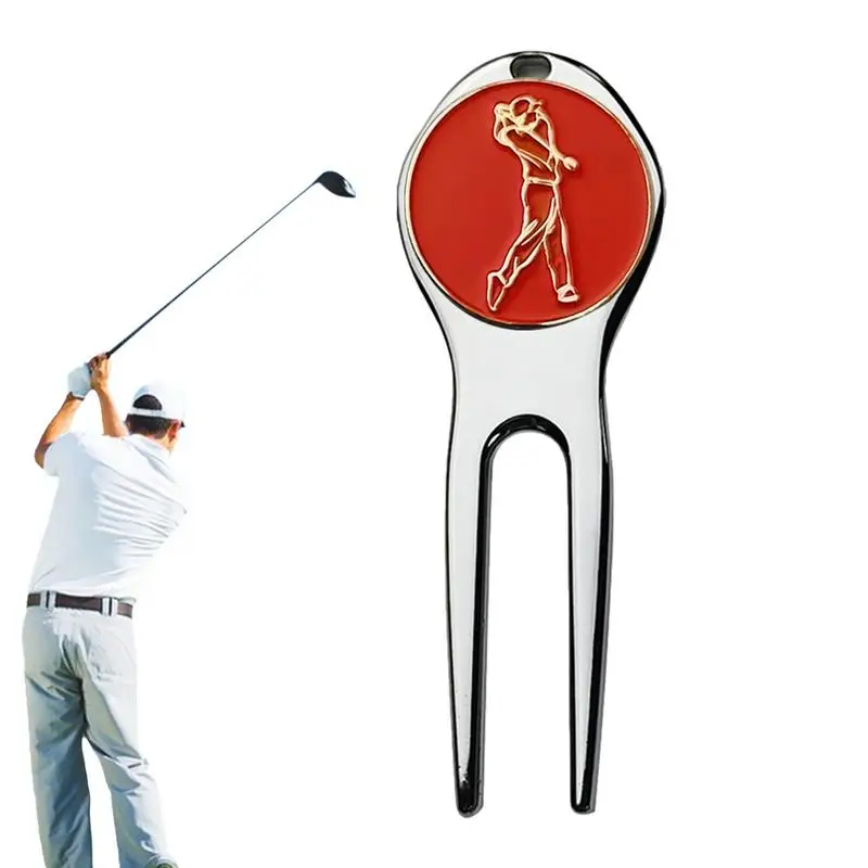 

Divot Tool And Ball Marker Golf Marker Anti-Rust Zinc Alloy Nickel-Plated Magnetic Lightweight Portable Golf Accessories For