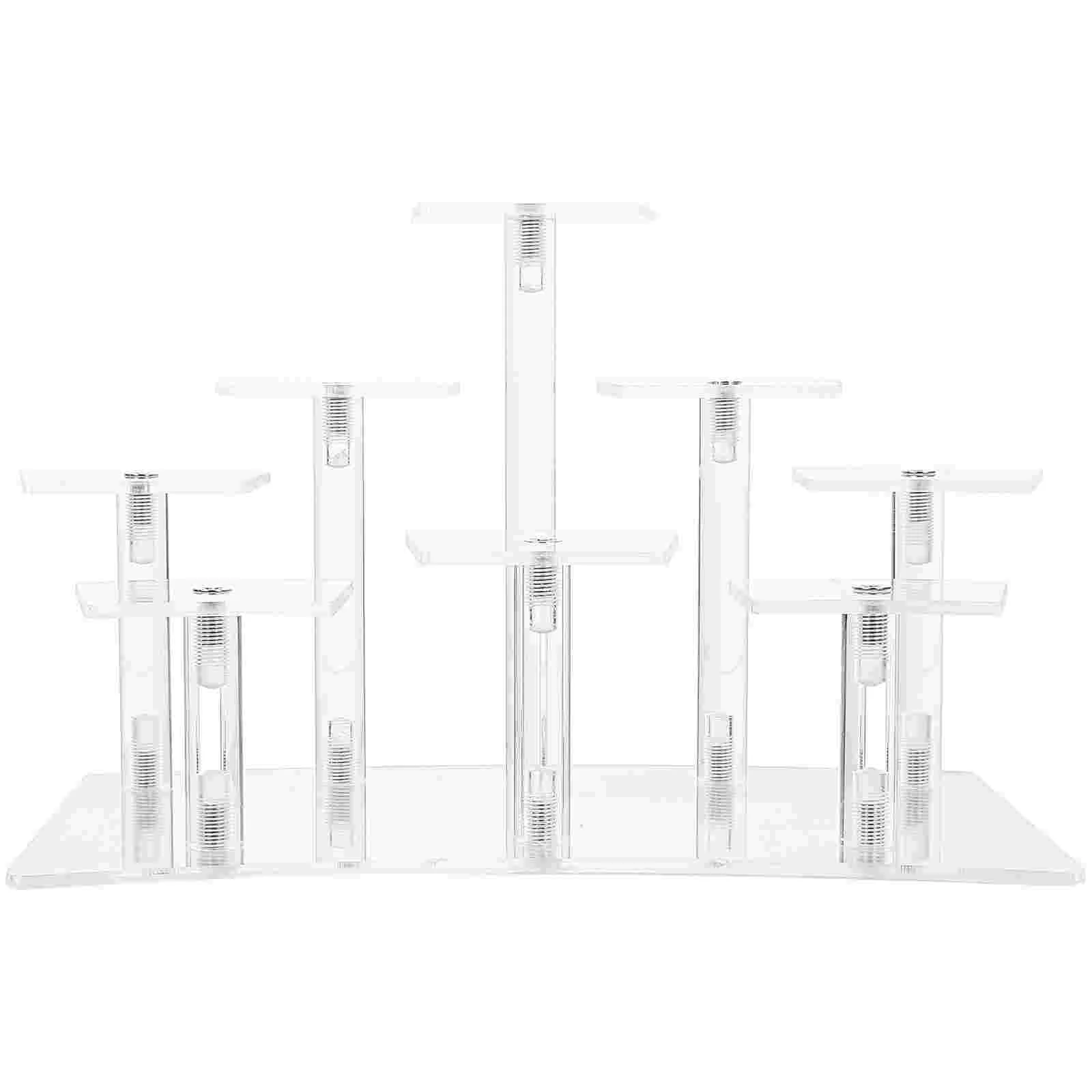 

Transparent Ladder Display Rack Acrylic Models Figurine Stand Bracket Shelf
