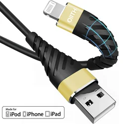 High - Speed 3A Fast Charging USB Cable - 2m/6FT Premium Mobile Phone Charger Data Wire - 3m (Gold)