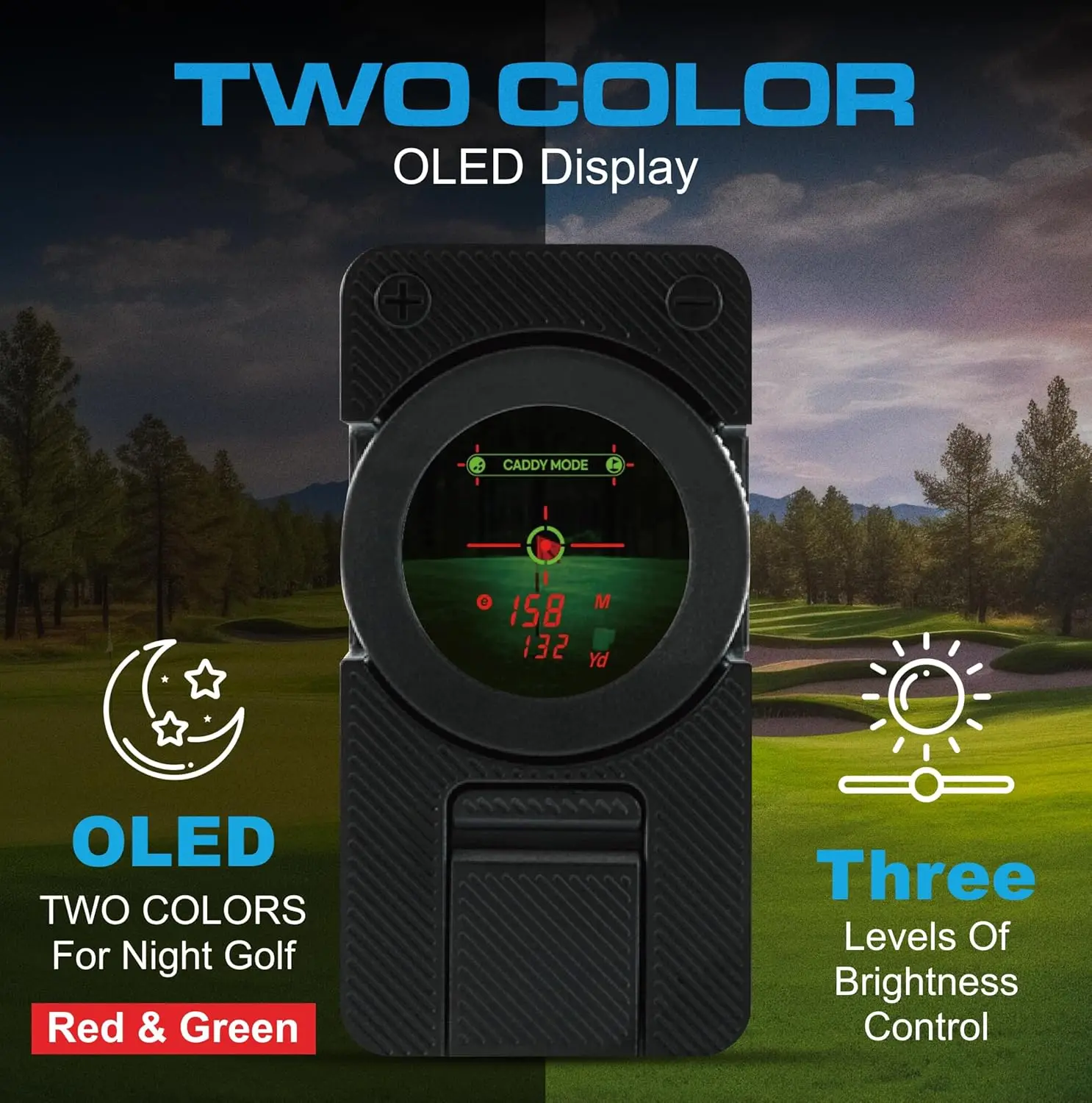 Cube Golf Laser Rangefinder with M-Slope E-Slope Caddy Mode Golf View Finder 6X Super Clear View 5-1,000M Water Resistant