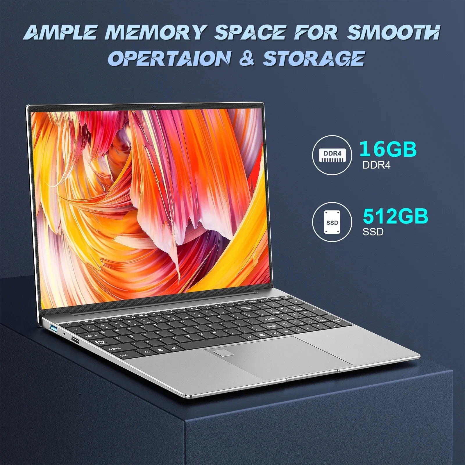 2024 Gaming Laptop Computer Windows 11 Intel Celeron N5095 15.6