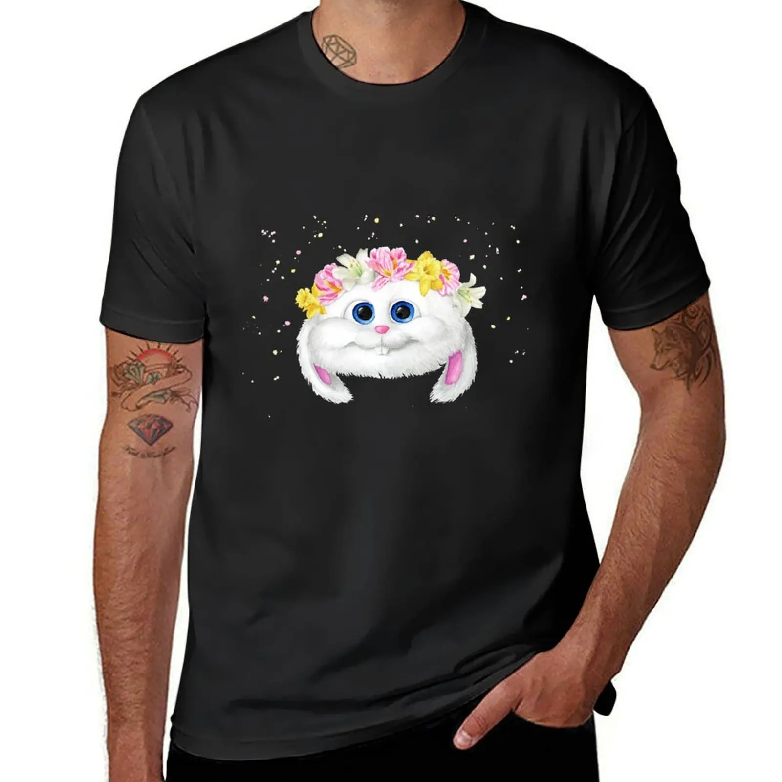 

Spring Bunny T-Shirt cute tops for a boy hippie clothes blanks mens clothing