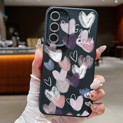 Candy Color Love Heart Phone Case - Stylish Protective Cover - Galaxy S23 Ultra (A640 Black)