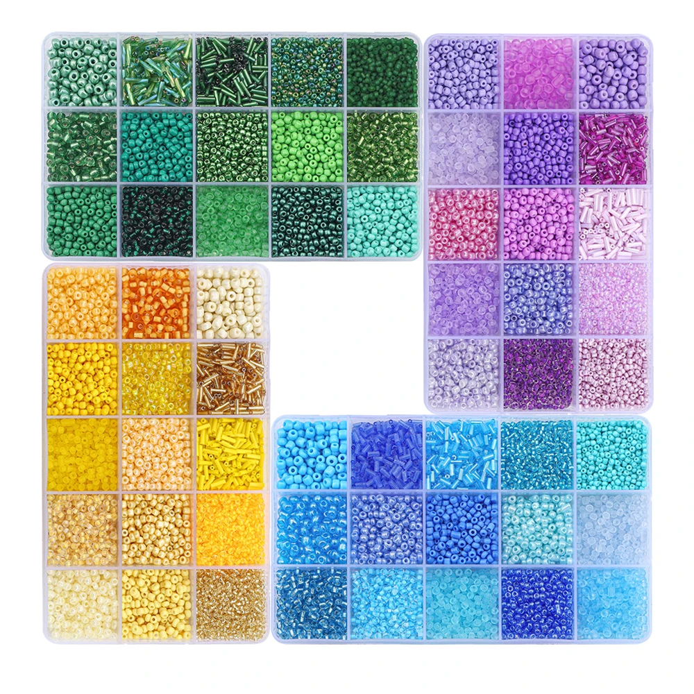 

Jewelry Making Kit 2mm Glass Seed Beads Czech Charm Crystal Spacer Glass Beads For Rings DIY Handmade Accessories