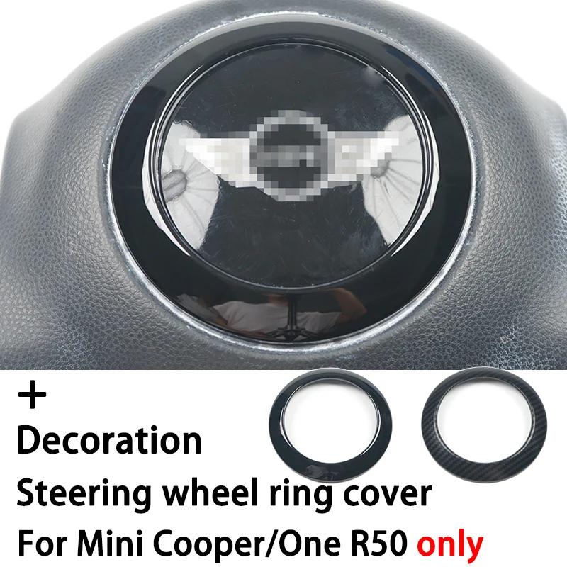 

Глянцевая черная крышка центральной панели рулевого колеса для Mini Cooper One R50 2001-2006, только автомобильный Стайлинг, аксессуары для внутренней отделки