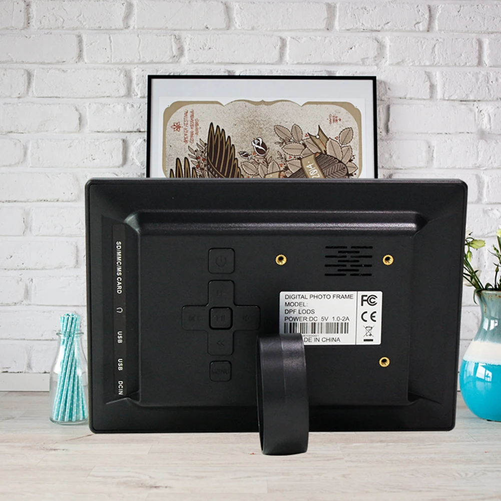 7 Inch HD LED Digital Photo Frame with Clock Calendar Music Player Supports USB MMC SD Card 800480 Remote Control view 4