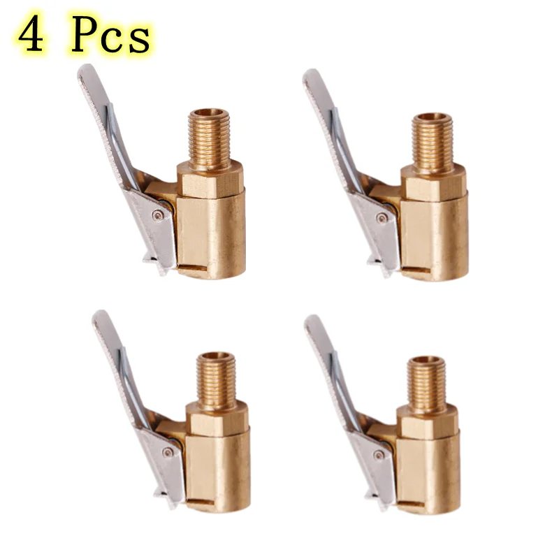 

Car Tire Air Chuck Quick 4 pcs 8 mm Tyre Wheel Valve For Inflatable Pump Brass Air Fittings Auto Tire Repair Tools