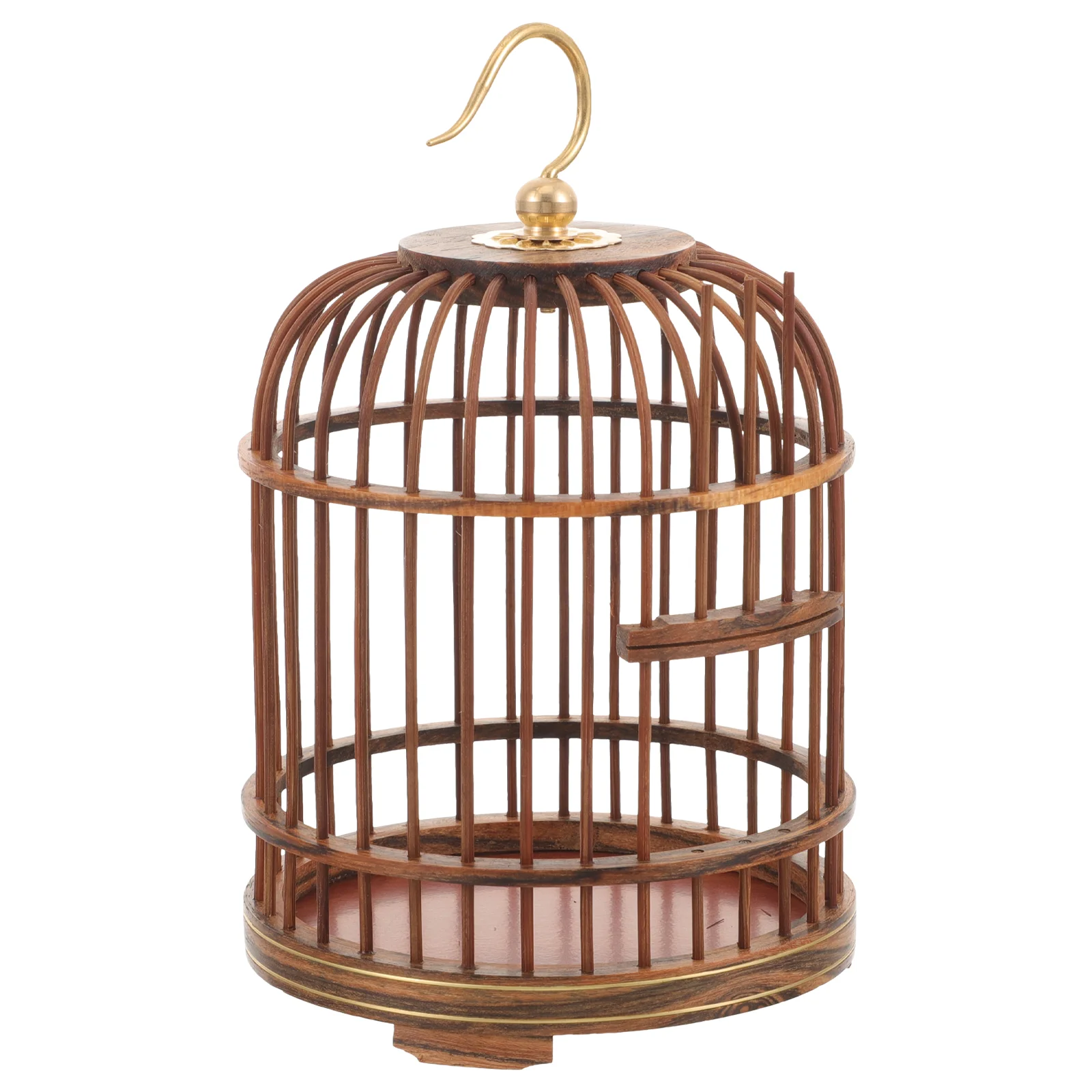 

Glass Pet Cage Tiny Animals Outdoor Decor Ornament Vintage Bird Wooden Metal Hanging