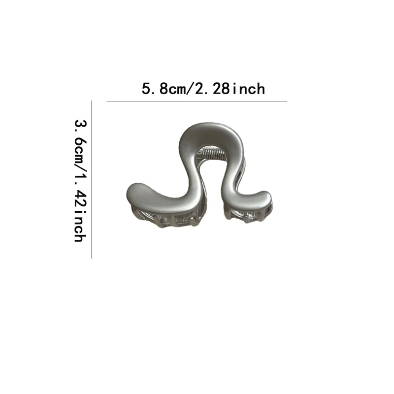 Neue Einfache Unregelmäßige Metall-Haarspangen Elegante Geometrische Damen-Pferdeschwanzklammer Krabbenklauen-Haarnadel Modischer Kopfschmuck Haaraccessoires – Detail 1
