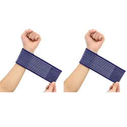 Adjustable Professional Sports Wrist Support Brace with Elastic Bandage - Enhanced Protection and Comfort (2pcs blue)