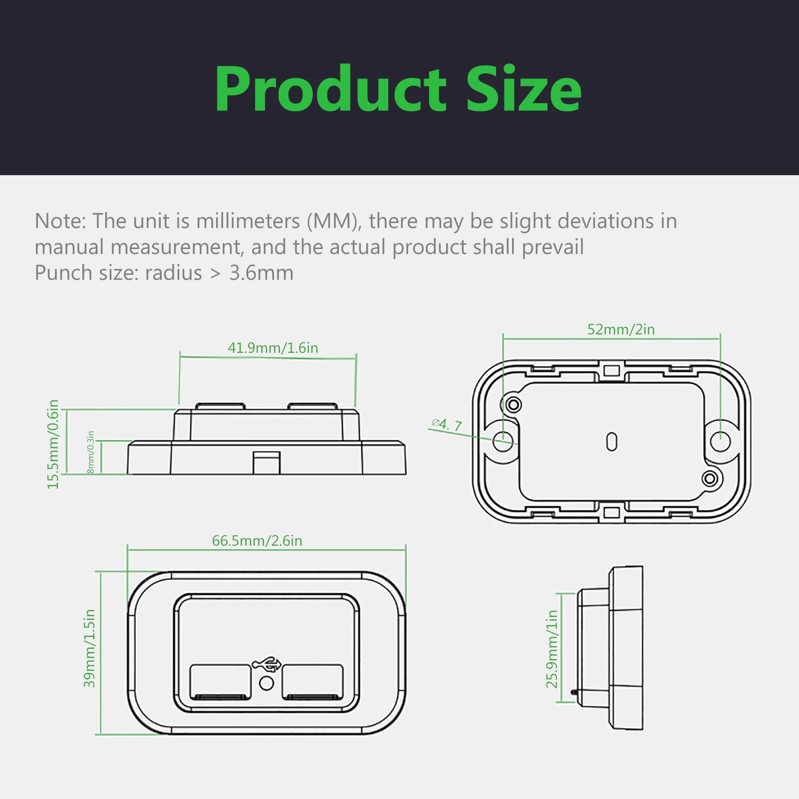 Dual USB Car Charger Socket USB Charger Adapter 12V/24V Car USB Splitter Outlet Power Adapter With LED For Camper Tr