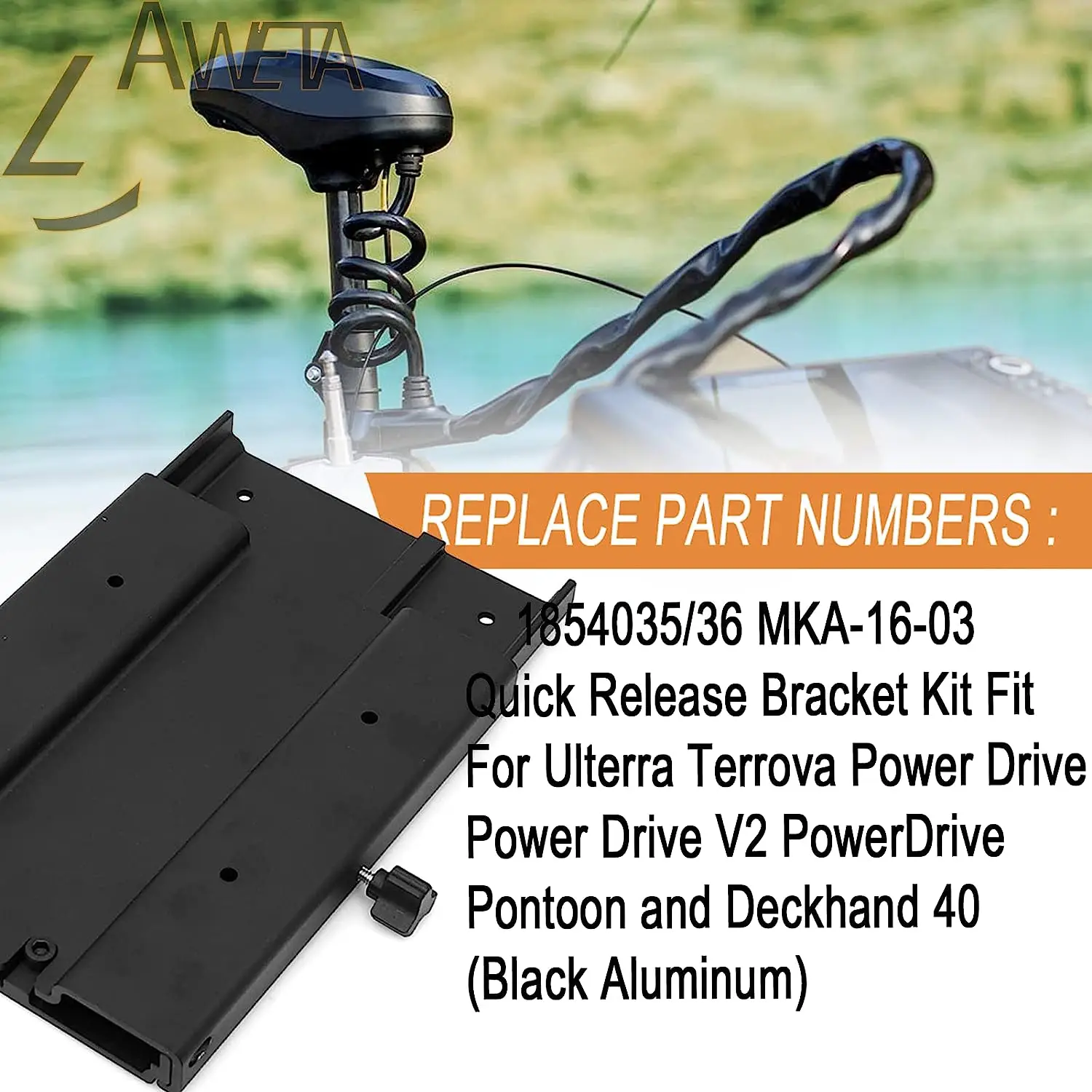 Support avec capot composite pour moteur minn kota mka-32