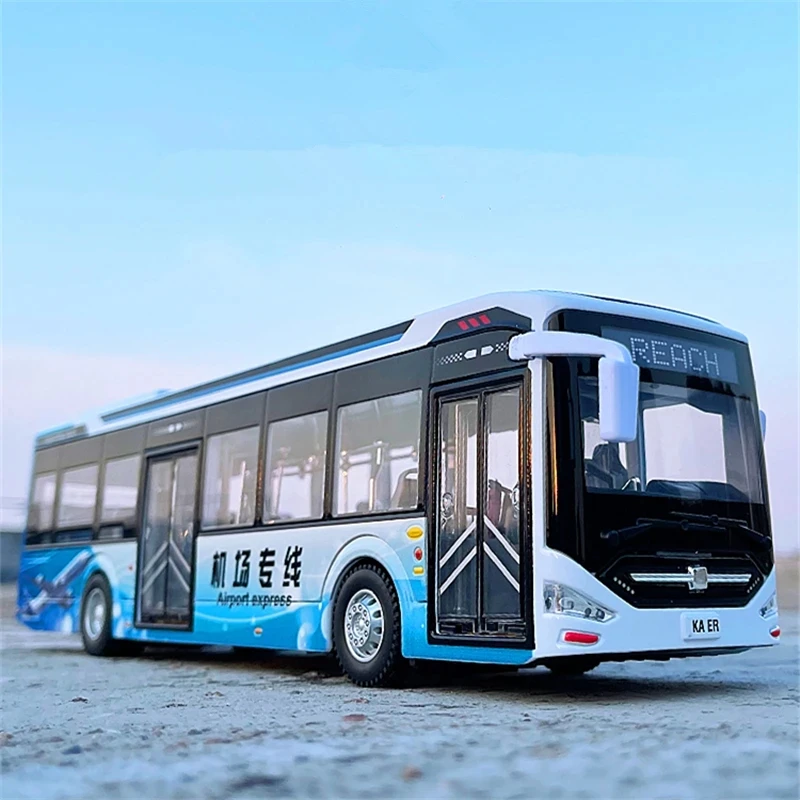 

Large Size Alloy New Energy Electric Tourist Traffic Bus Model Diecasts Sound Light Metal Passenger Car Bus Model Toys Gift Boys