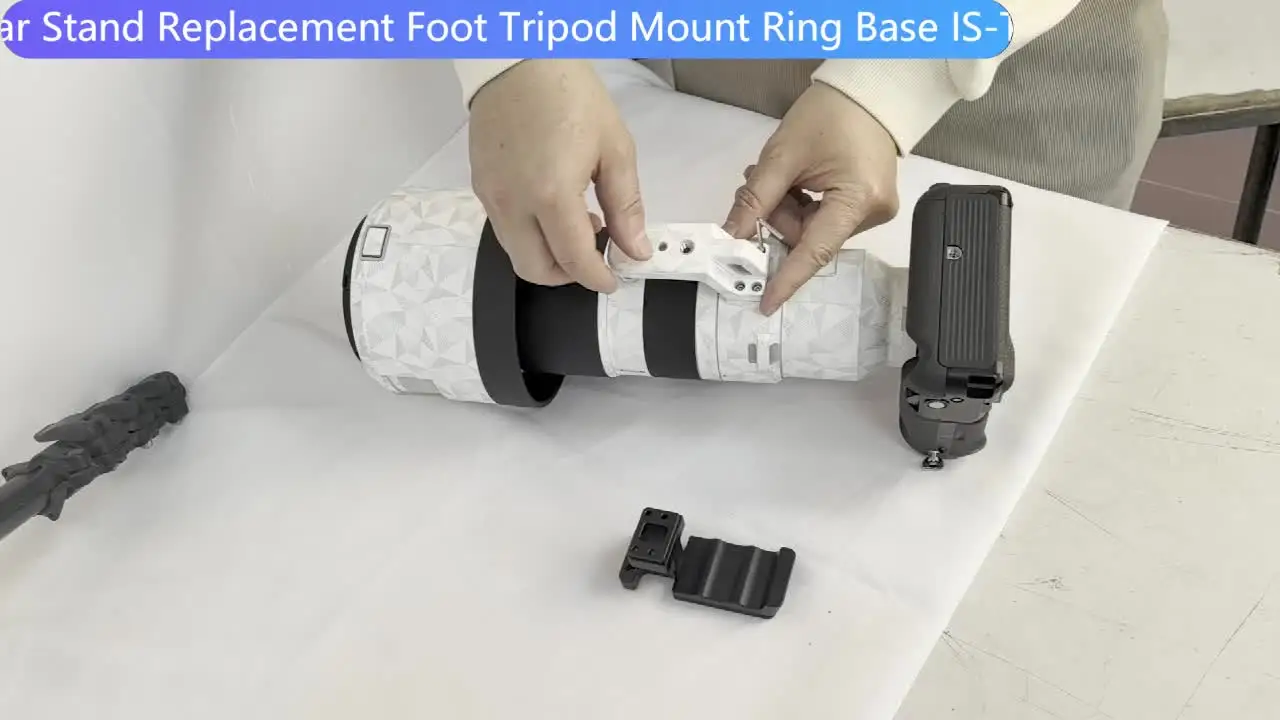iShoot Metal Lens Collar, CNC Tripod Mount Ring Ondersteuning voor Sony FE 70-300mm F4.5-5.6G OSS Lens, Bottom is ARCA Fit Quick Release Plate Compatibel met Tripod Ball Head van ARCA-SWISS Type