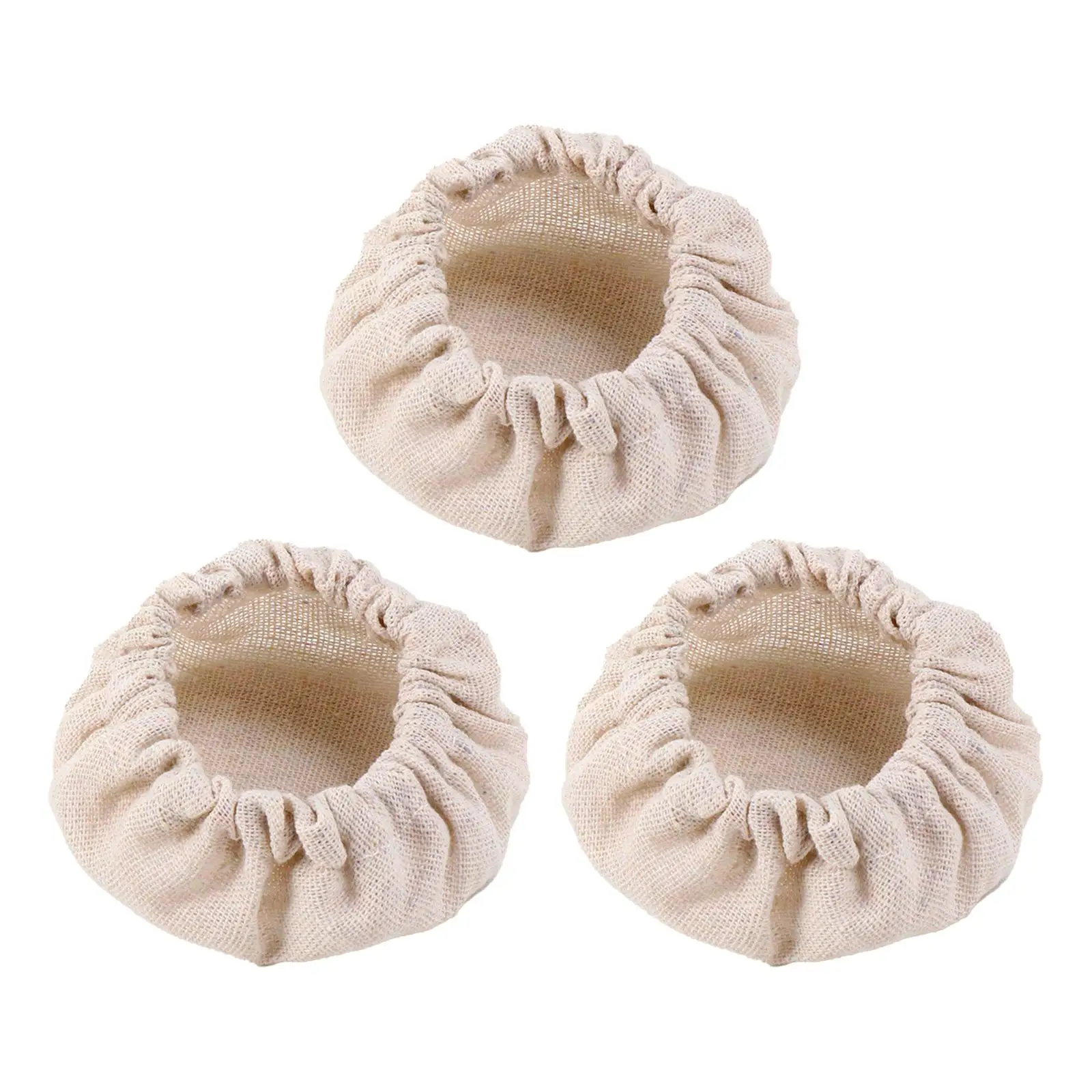 3x Cloth Jar Covers Baking Supplies 3 inch to 4 inch Bread Baking Cafe Wide Mouth Elastic Sourdough Starter Glass Jar Cover